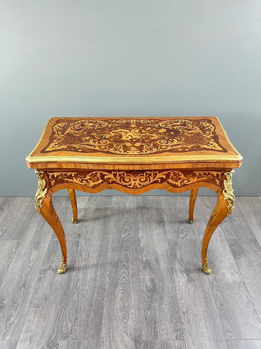 Table à Jeu , Style Louis XV, XIXe Siècle-photo-1