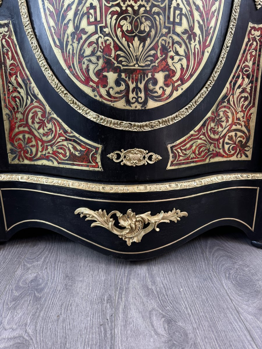 Boulle Style Cabinet, Napoleon III Period-photo-1