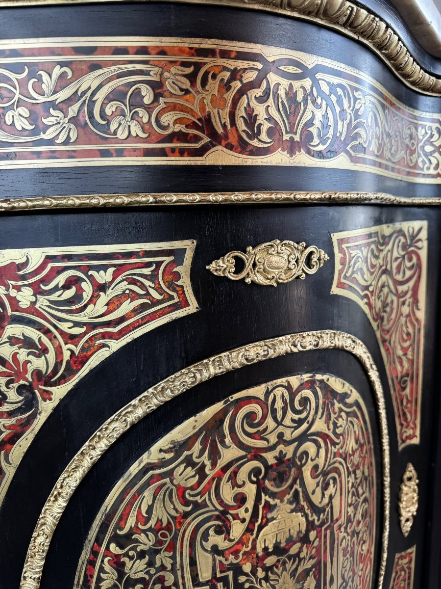 Boulle Style Cabinet, Napoleon III Period-photo-8