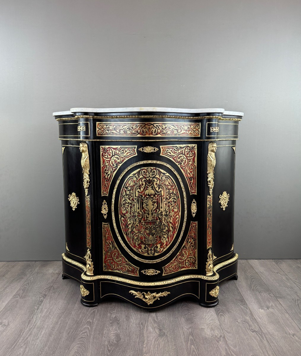 Boulle Style Cabinet, Napoleon III Period