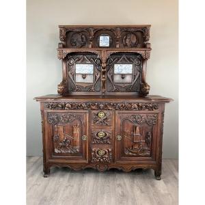 Old Carved Buffet, 19th Century