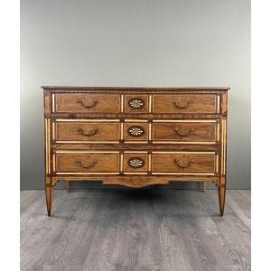 Louis XVI Style Marquetry Wooden Commode, 20th Century