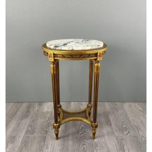 Table D’appoint , Guéridon De Style Louis XVI, Fin XIXe Siècle.