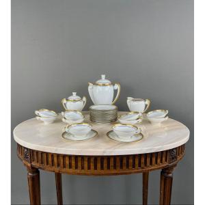 Limoges Porcelain Tea/coffee Service, Art Deco Style, Mid 20th Century