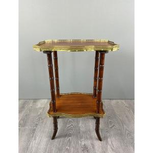 19th Century Wood And Brass Gueridon Table