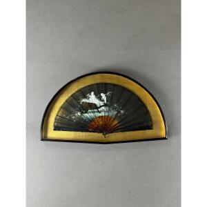 Hand Painted Framed Fan, Late 19th Century