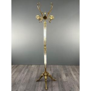 Onyx And Brass Coat Rack, Early 20th Century