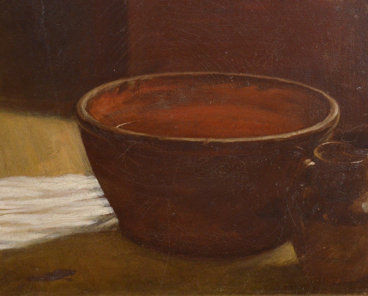 Scène De Maison De Bain Pour Enfants 1878 Peinture De Genre à L’huile Du Maître Irlandais Frank-photo-3