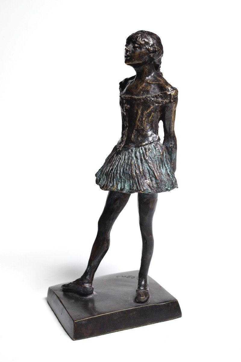 Bronze Patinated Figurine Little Dancer Of Fourteen Years By Degas 20th Century