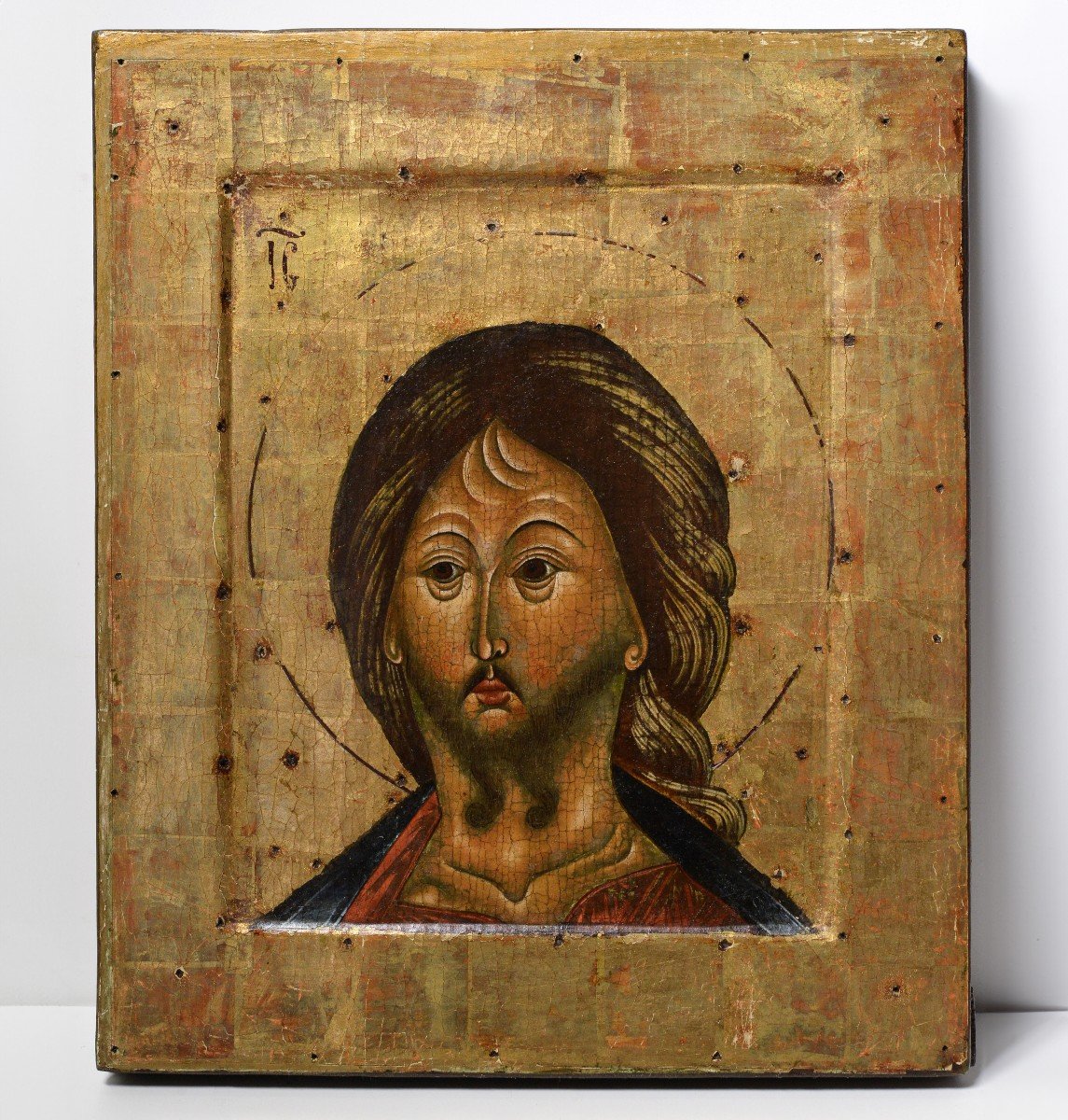 Russian Tempera Icon Unusual Depiction Of Jesus Christ 19th Century -photo-2