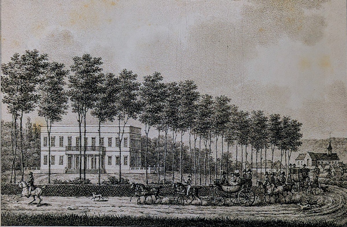 Faber à Bruxelles - grande tasse royale - vue topographique de Tervuren, vers 1823-photo-5