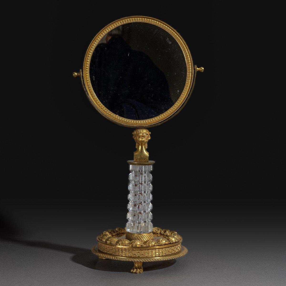 Paris, vers 1820 - miroir de table ou psyché - cristal et bronze à l'ormoulu-photo-4