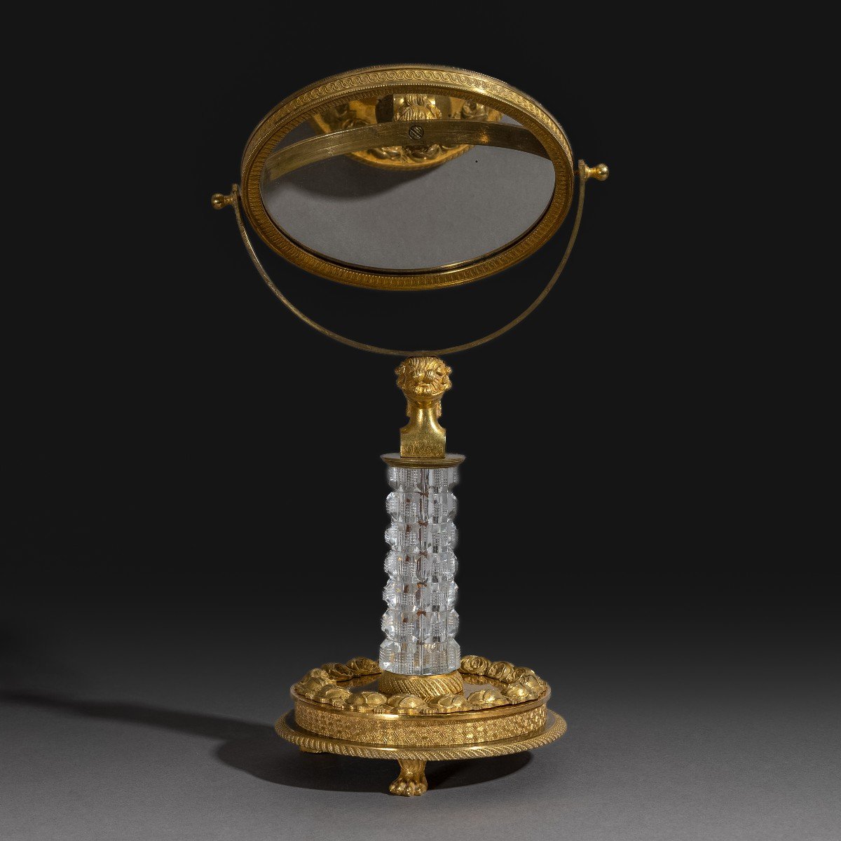 Paris, vers 1820 - miroir de table ou psyché - cristal et bronze à l'ormoulu-photo-7