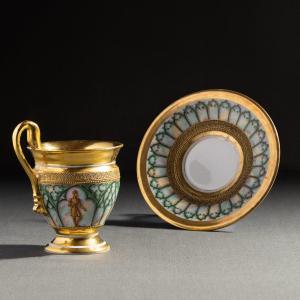 Darte Frères - Ovoid Cup With “troubadour” Decoration And Knurled Friezes - Circa 1820