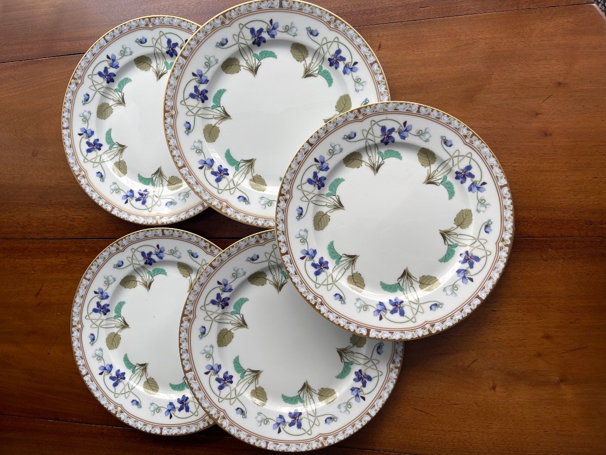 Haviland  - 5 Assiettes Gourmet Impératrice Eugenie( prix à l’unité)