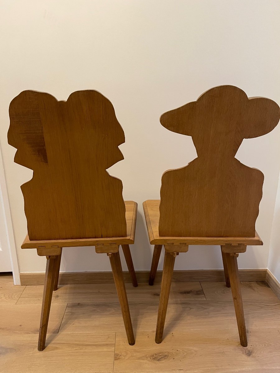 Alsatian Chairs - Carved Character Backrest --photo-2