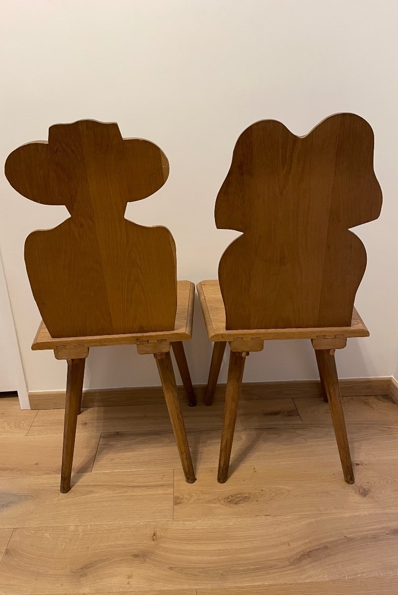 Alsatian Chairs - Carved Backs Of A Mature Person (pair)-photo-2