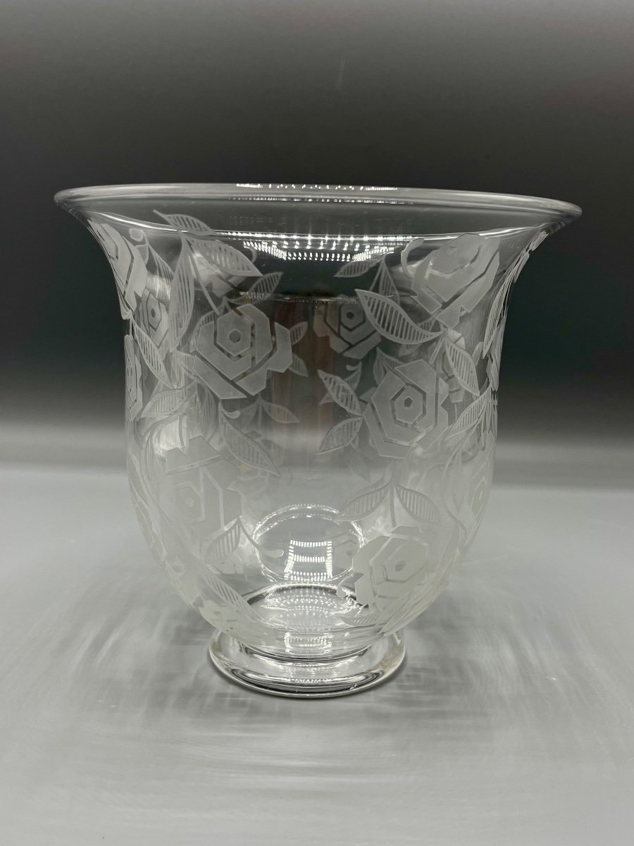 Baccarat - Vase Georges Chevalier ( Décor Fontenay)