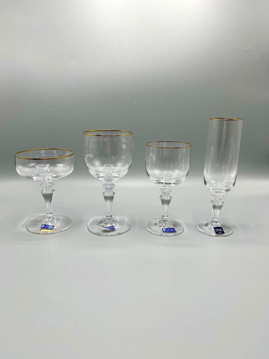 Sevres - Set Of 4 Andelle Gold Glasses