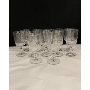 Series Of 12 Small Baccarat Glasses