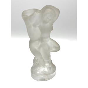 Lalique - Statuette  Cristal «  Faune »