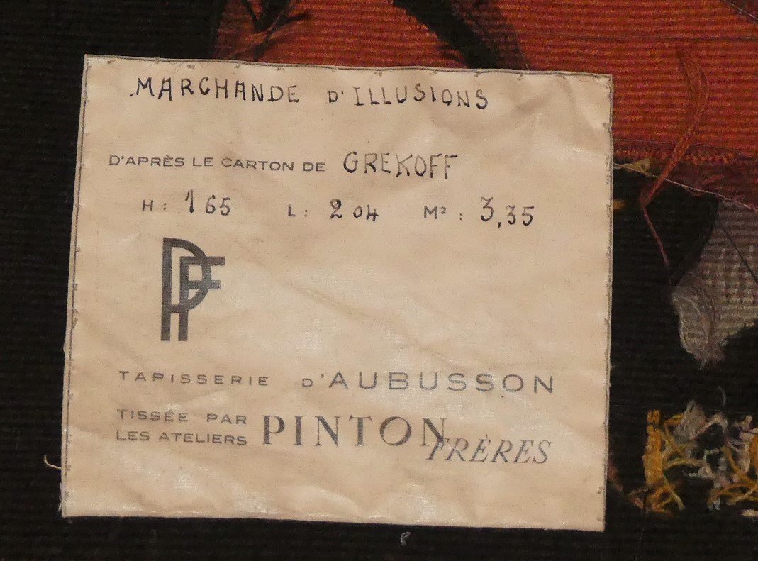 Elie Grekoff - Merchant Of Illusions - Aubusson Tapestry-photo-2