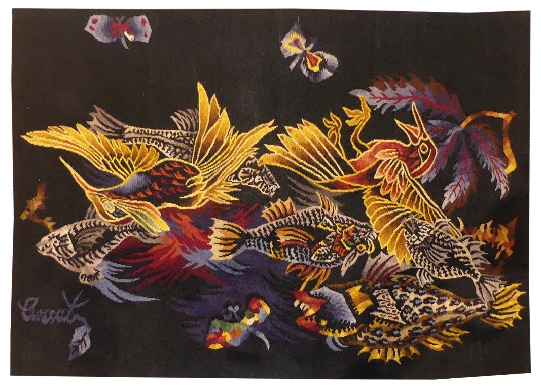 Jean Lurçat - Fish And Thrushes - Aubusson Tapestry