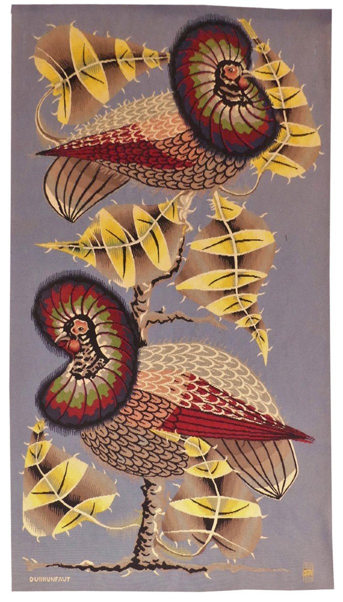 Edmond Dubrunfaut   -  Oiseaux -   Tapisserie d'Aubusson