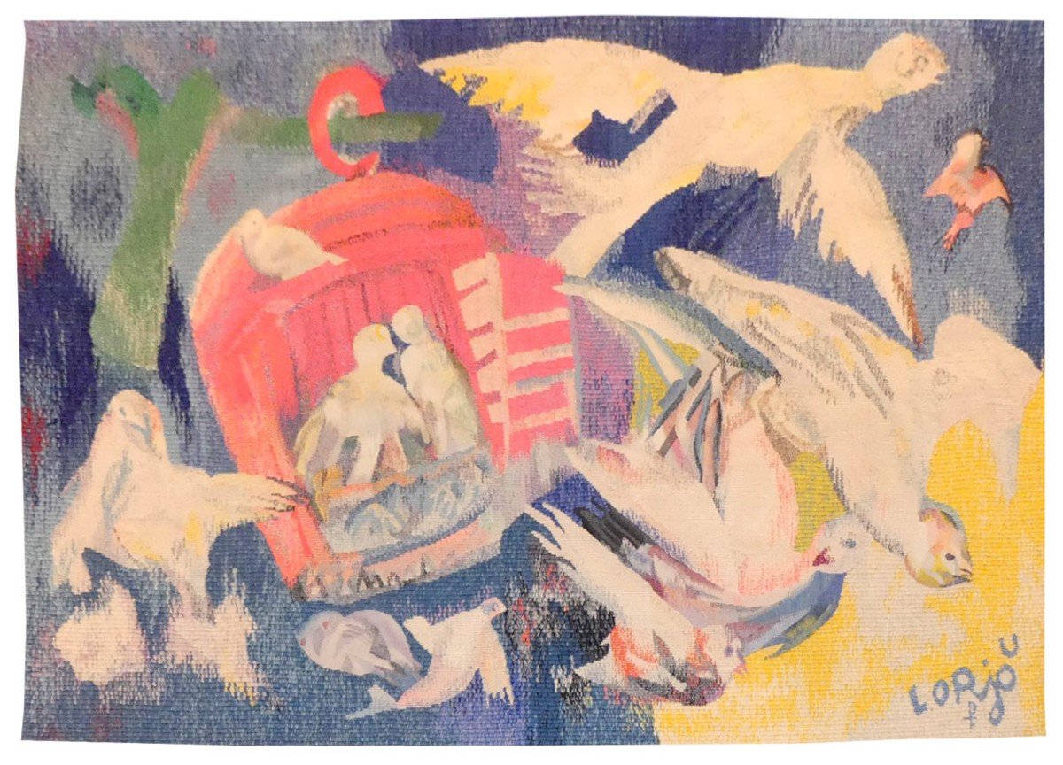 Bernard Lorjou - The Birdcage - Aubusson Tapestry