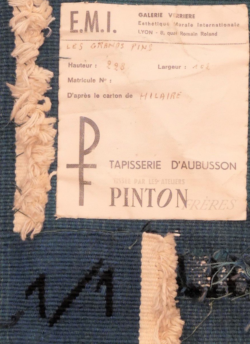 Camille Hilaire     -  Les Grands Pins  -  Tapisserie d'Aubusson-photo-4