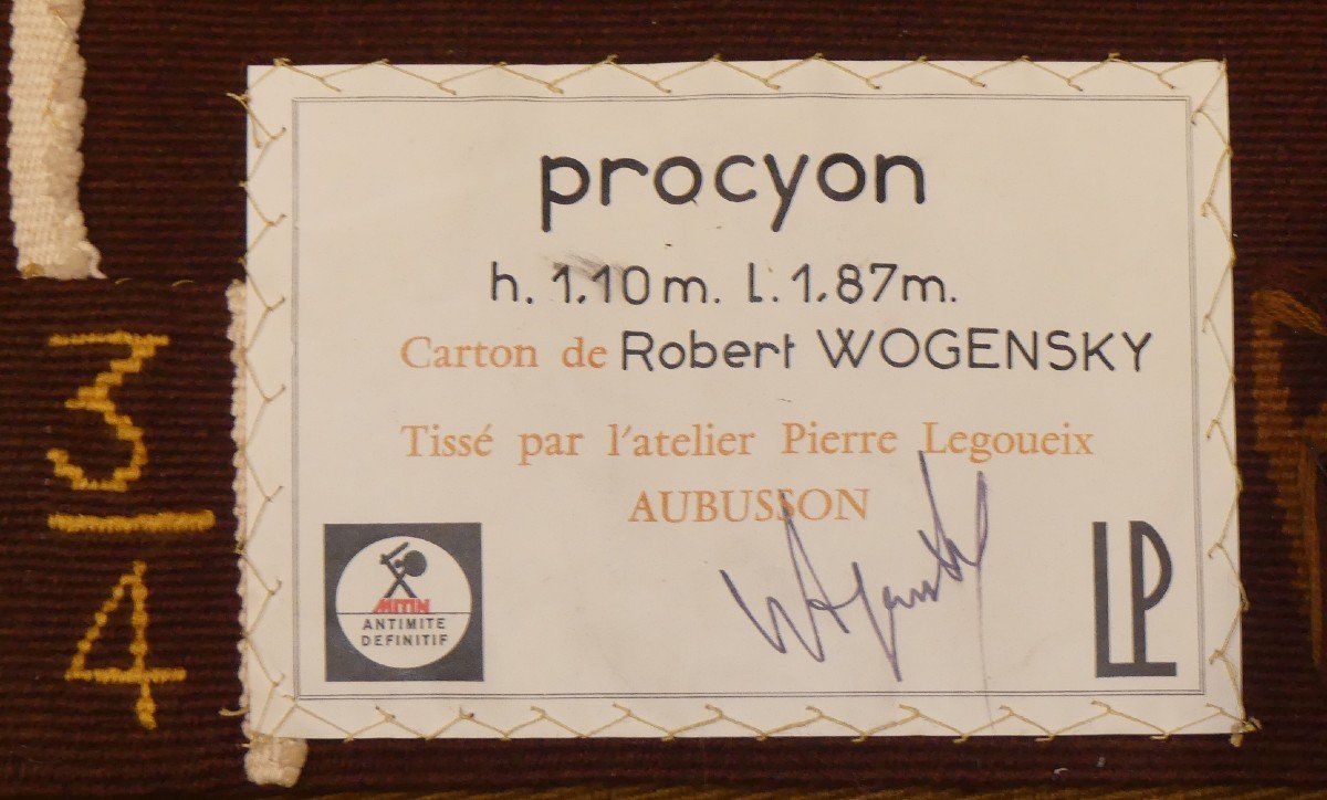 Robert Wogensky - Procyon - Aubusson Tapestry-photo-4