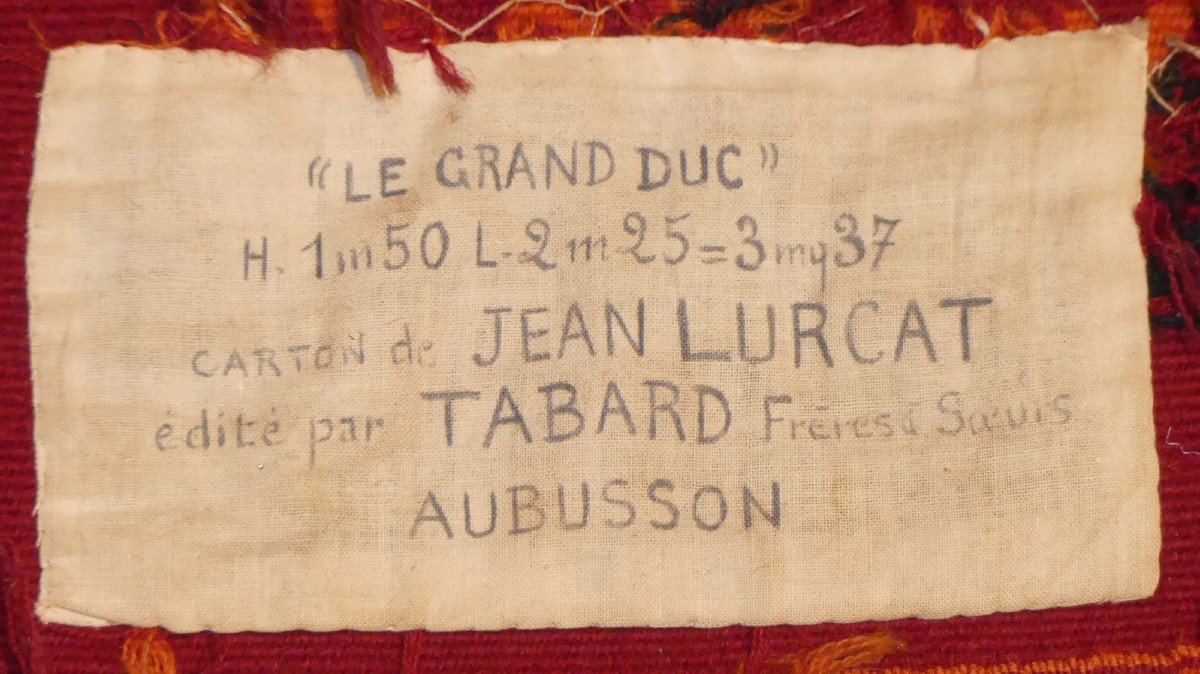 Jean Lurçat  -  Le Grand-duc   - Tapisserie d'Aubusson-photo-4