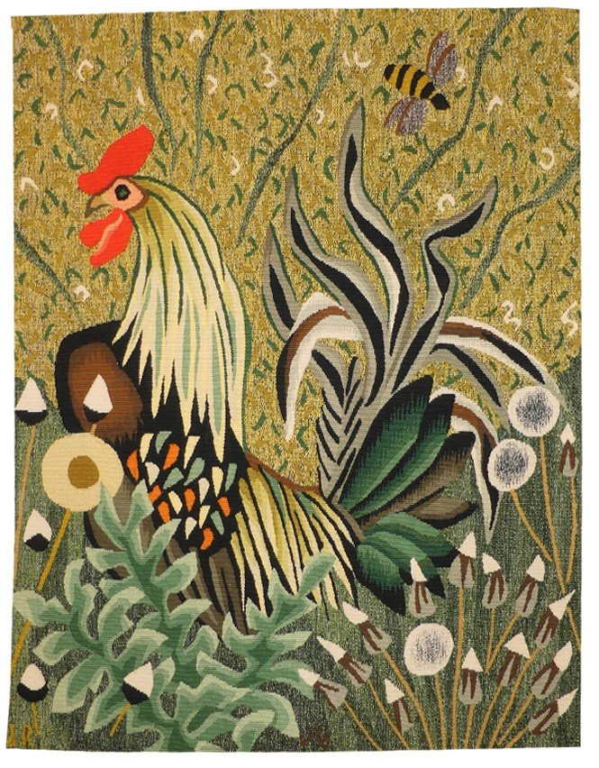 Dom Robert - June Rooster - Aubusson Tapestry