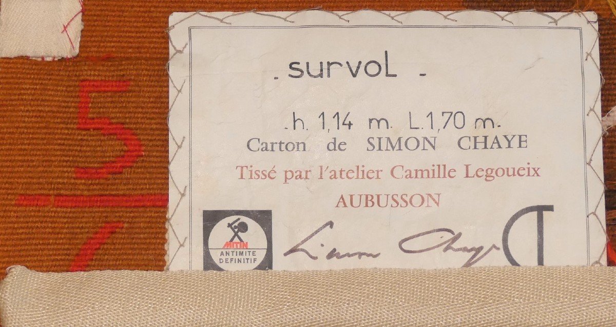 Simon Chaye -  Survol  -  Tapisserie d'Aubusson-photo-4