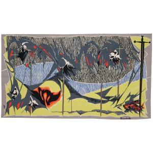 Jacques Brachet - The Golden Swords - Aubusson Tapestry