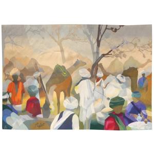 Raymond Poulet - Camel Market - Aubusson Tapestry