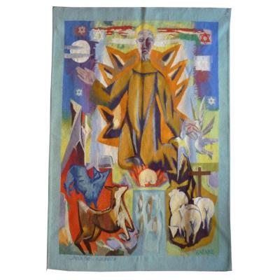 Jeanbazaine - Saint Francis Talking To Animals - Aubusson Tapestry