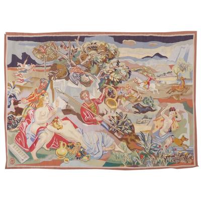 André Planson - Nymphs And Hunters - Aubusson Tapestry