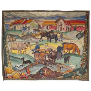 François Faureau - The Land Of France Does Not Lie - Aubusson Tapestry