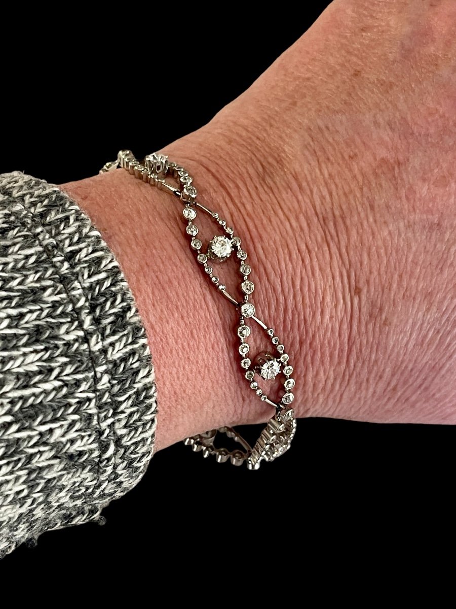 Garland Bracelet In Platinum And Diamonds-photo-1