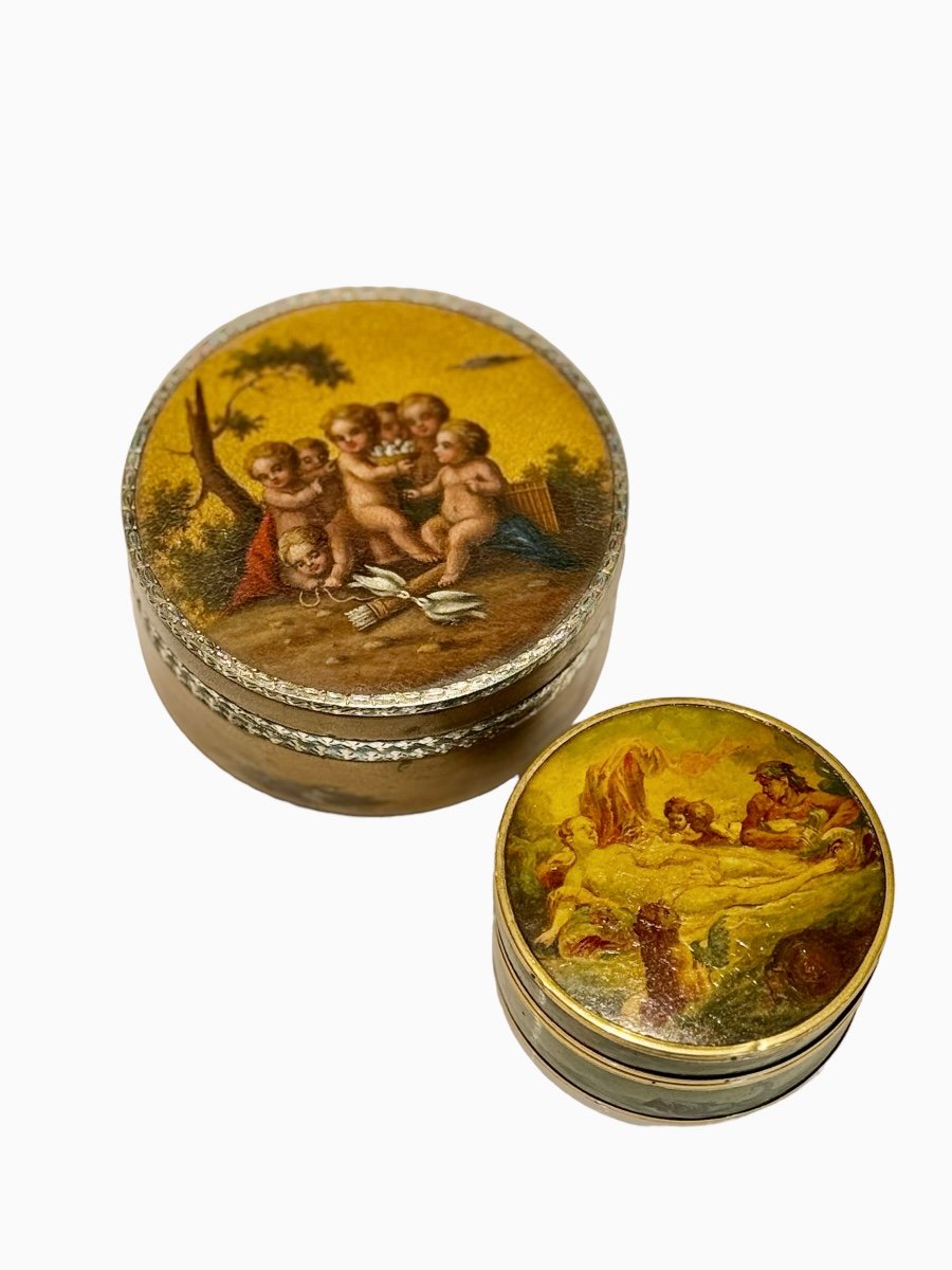 Round Box With Putti Decor, Louis XVI Period-photo-4