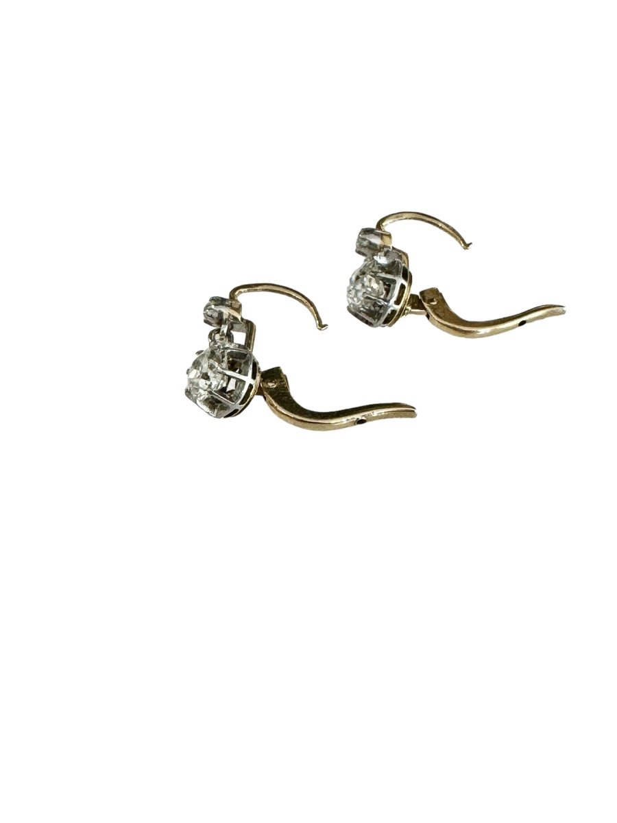 Pair Of Diamond Dormeuses Earrings-photo-3