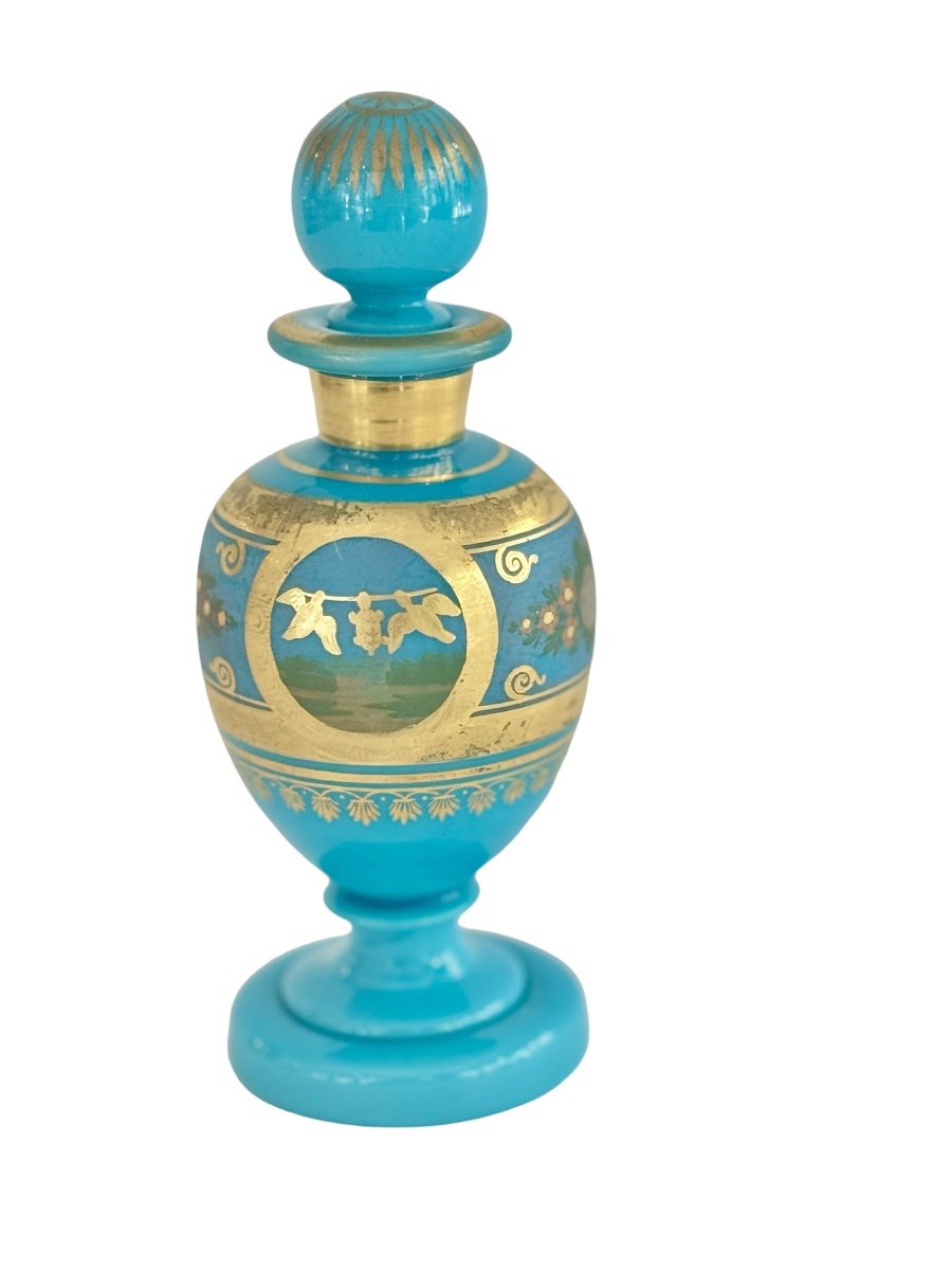 Opaline Bottle Decorated With Lafontaine's Fables
