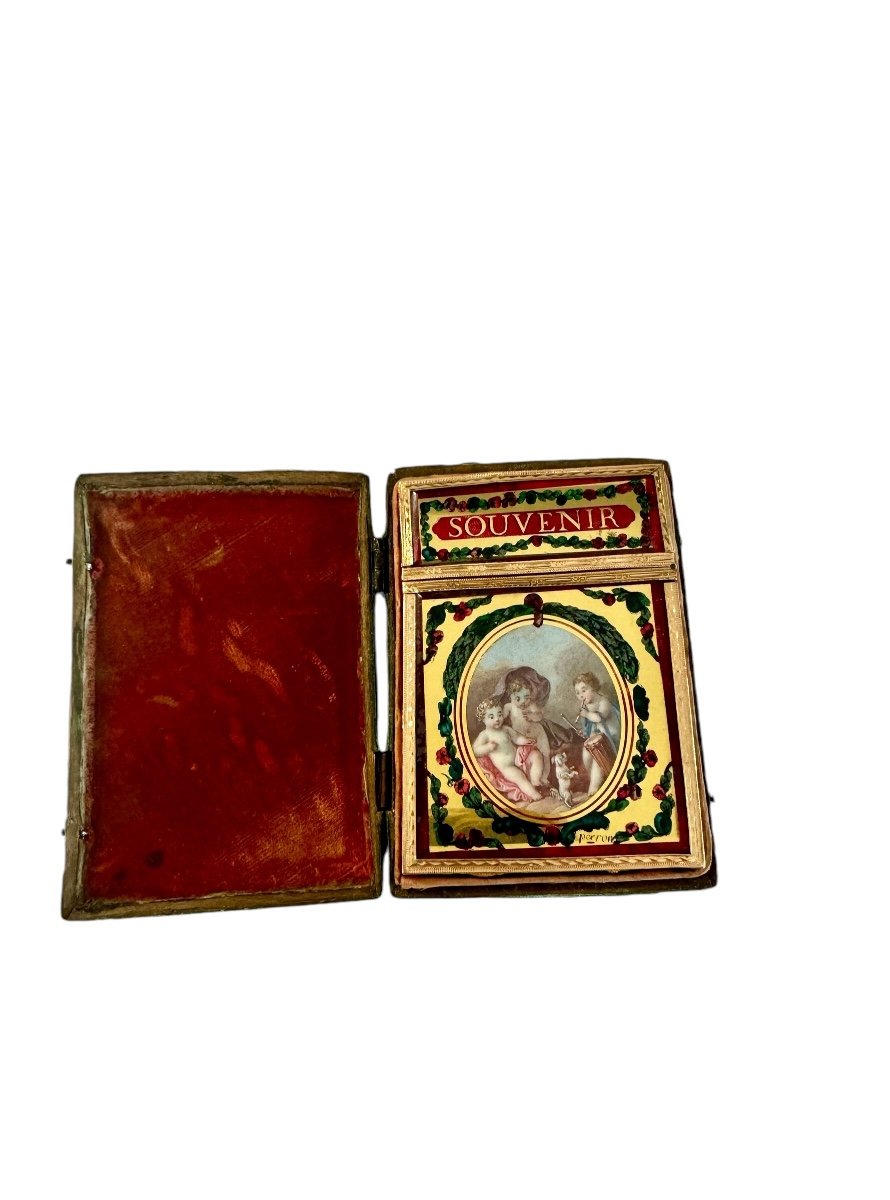 Louis XV Period Gold And Painting Dance Card