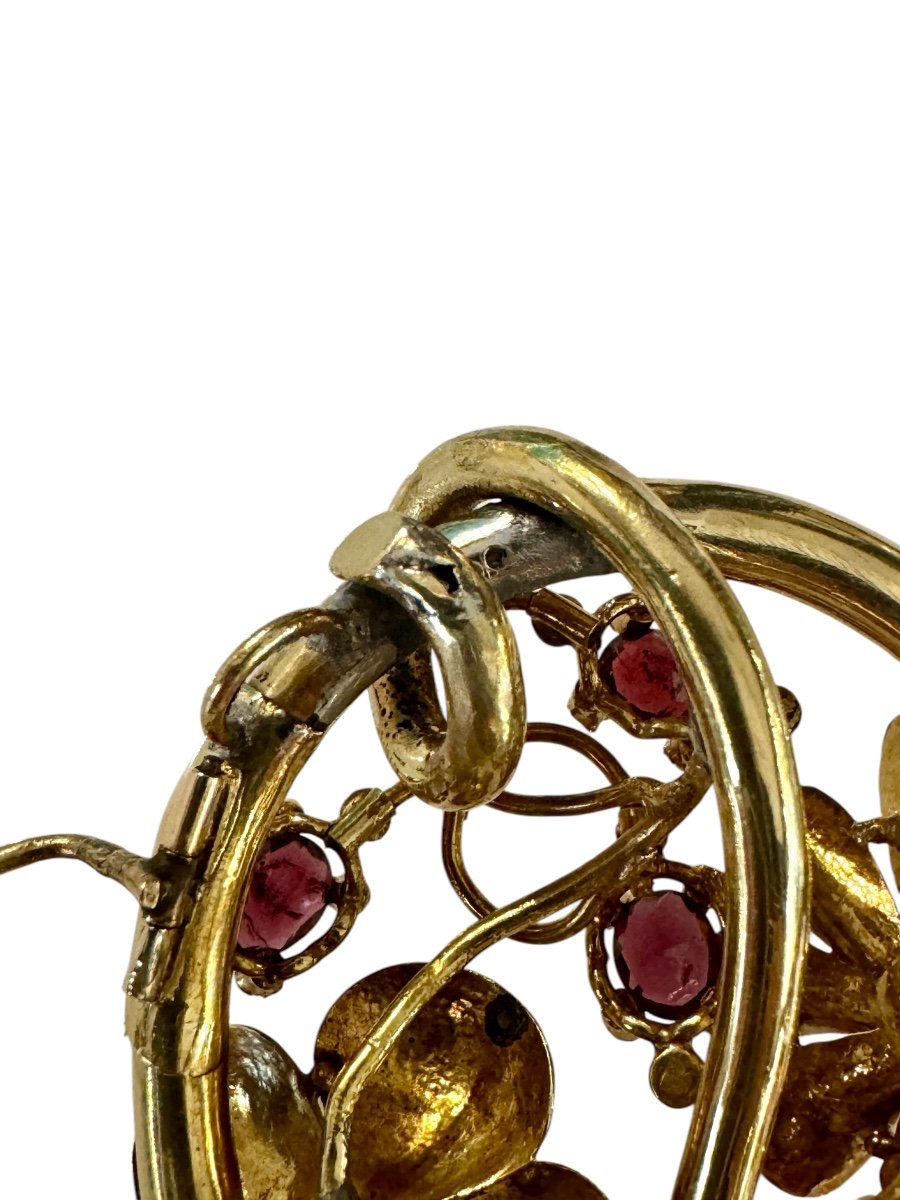 Gold And Garnet Brooch From The Napoleon III Period-photo-2