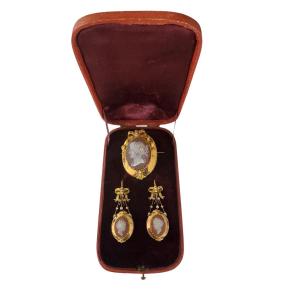 Parure d'Or, Camées Sur Agate Napoléon III