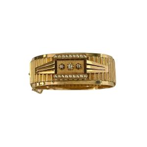Bracelet Napoléon III En Or, Perles Et Diamants
