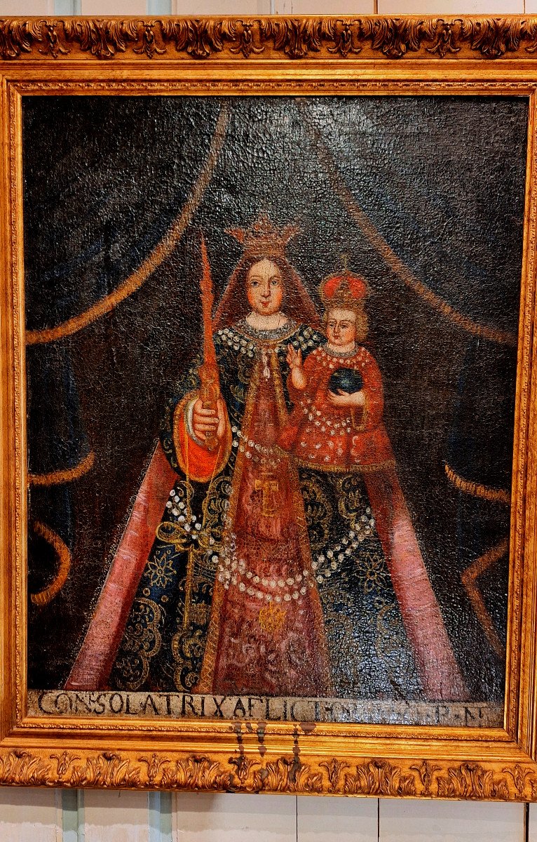 Vierge à l'Enfant De Cuzco (pérou) | XVIIIème Siècle 