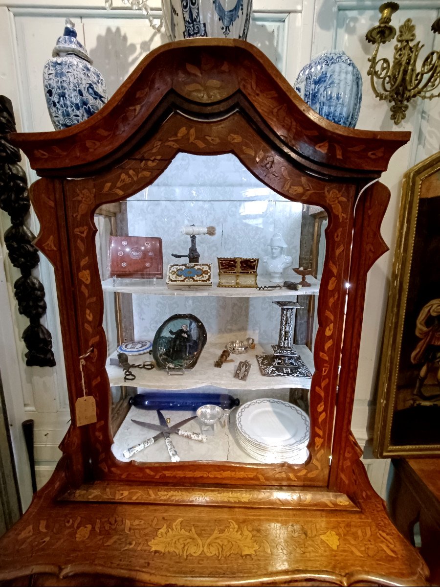 Marquetry Showcase Commode | Holland | 19th Century-photo-3