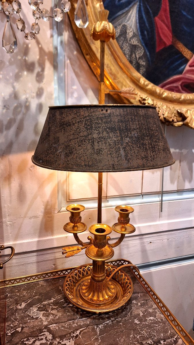 Empire Period Gilt Bronze Hot Water Bottle Lamp